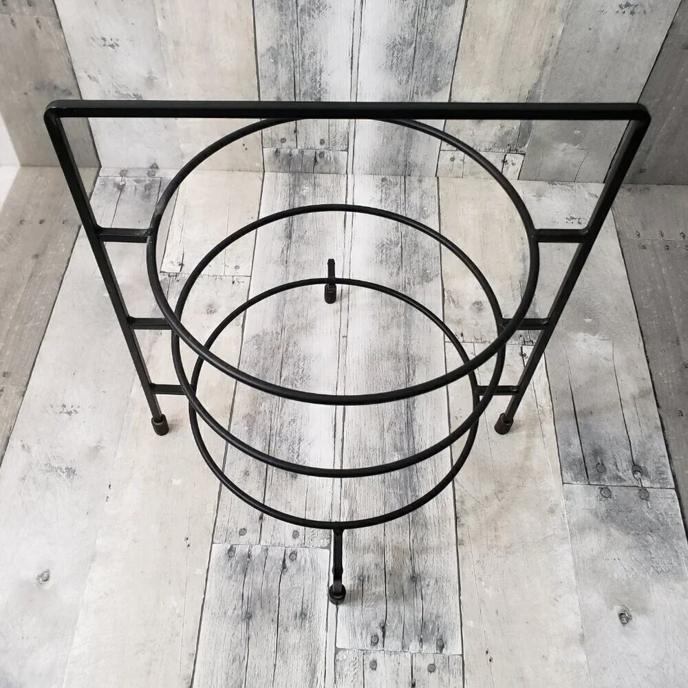 Black Metal 3 Tier Pie Plate Stand